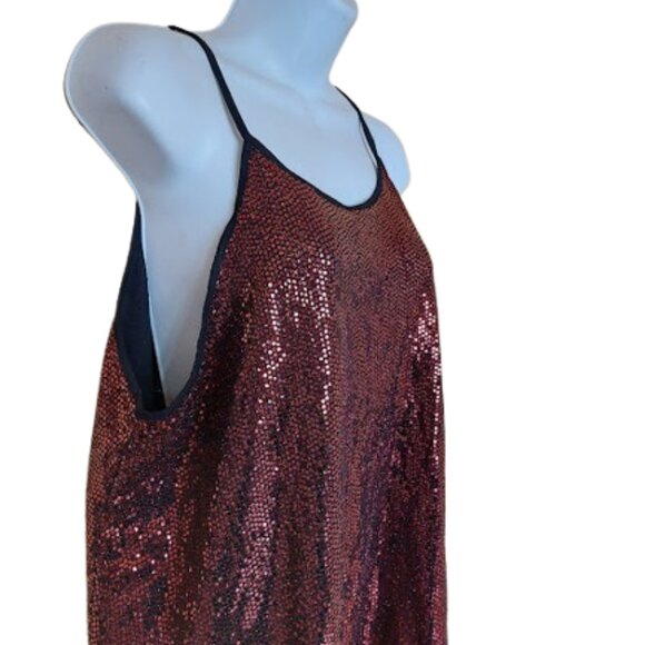 TORRID Long Red Sequin Halter Top Size 2 (2X) - Picture 2 of 4